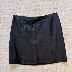 Free People Faux Leather Mini Skirt